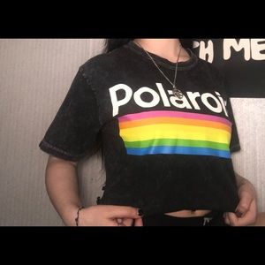 Polaroid cropped tee